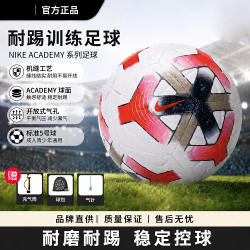 耐克足球ACADEMY - FA26成人青少年比赛训练用球五号球IQ0642-101