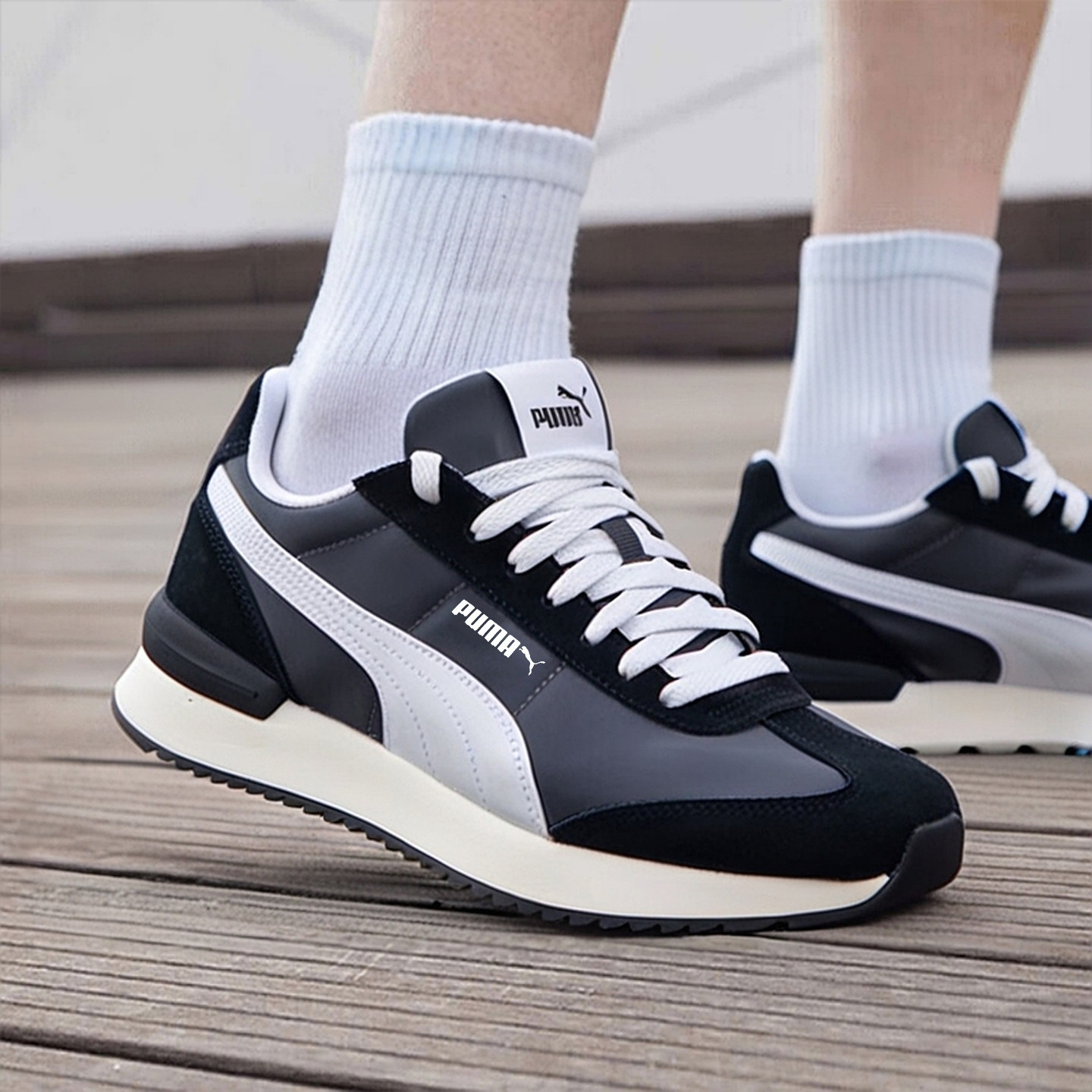 PUMA彪马男鞋女鞋冬季薄款R78T头德训鞋休闲鞋情侣运动鞋399250