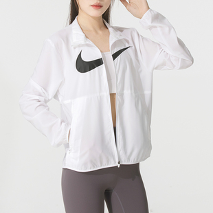 NIKE耐克女装 白色跑步健身训练外套休闲运动服HV26 夹克2025新款