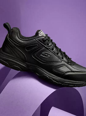 Skechers斯凯奇女鞋新款简约舒适休闲鞋春季耐磨纯色工作鞋77200