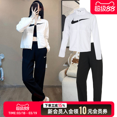 NIKE耐克女装梭织夹克外套2026春季新款跑步休闲运动服HV2648-100