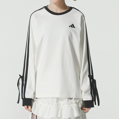 Adidas阿迪达斯女装2026年新款长袖休闲舒适日常运动T恤KG3859