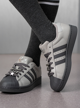 Adidas阿迪达斯灰色贝壳头板鞋男女休闲鞋26夏季新款运动鞋IH1629