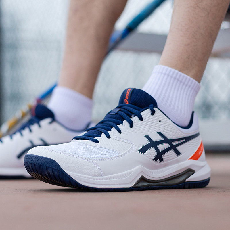 asics亚瑟士男鞋网球鞋24新款白色缓震健身运动鞋训练鞋1041a408