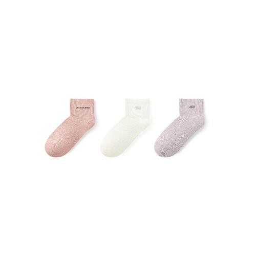 Skechers斯凯奇3双装男女短袜运动休闲袜跑步透气健身袜L424U026