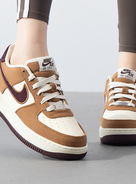 耐克（NIKE）官方舰店女鞋子女 24春季新款AF1空军一号小麦色运动