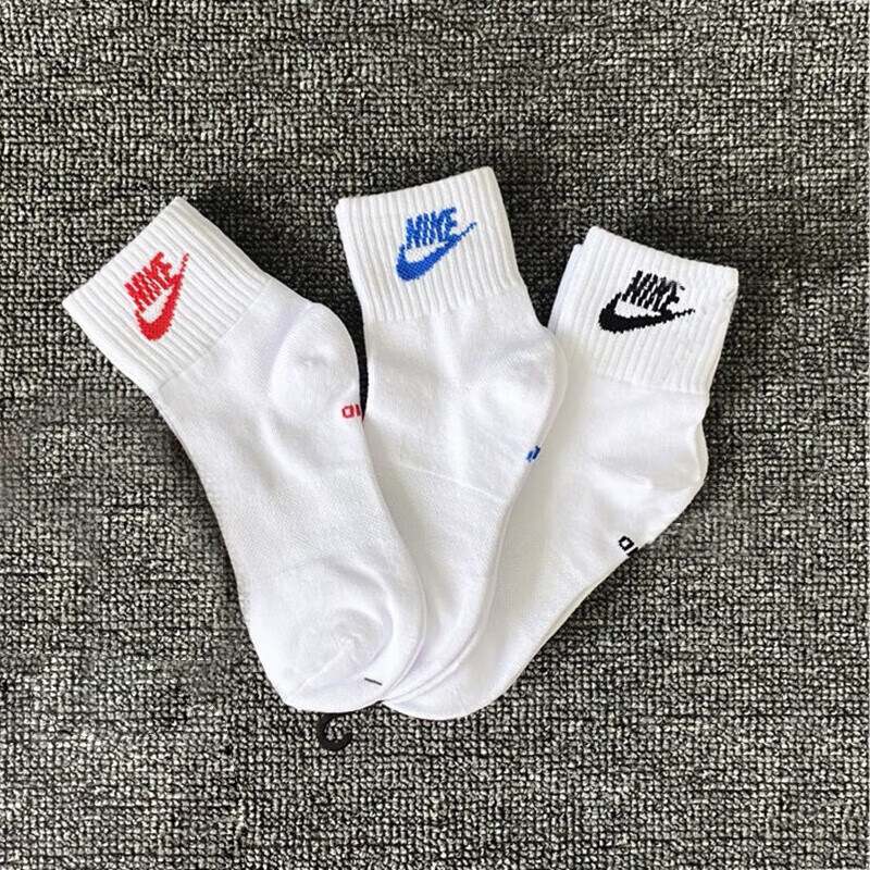 Nike耐克袜子男袜女袜中帮三双装中筒短袜正品透气跑步运动袜男士