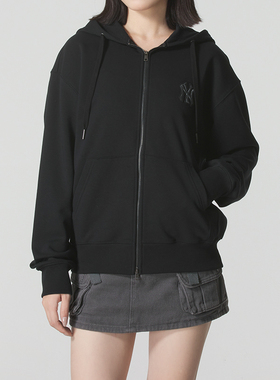 MLB正品针织夹克男装女装冬季上新连帽款户外休闲运动服3ATRB04