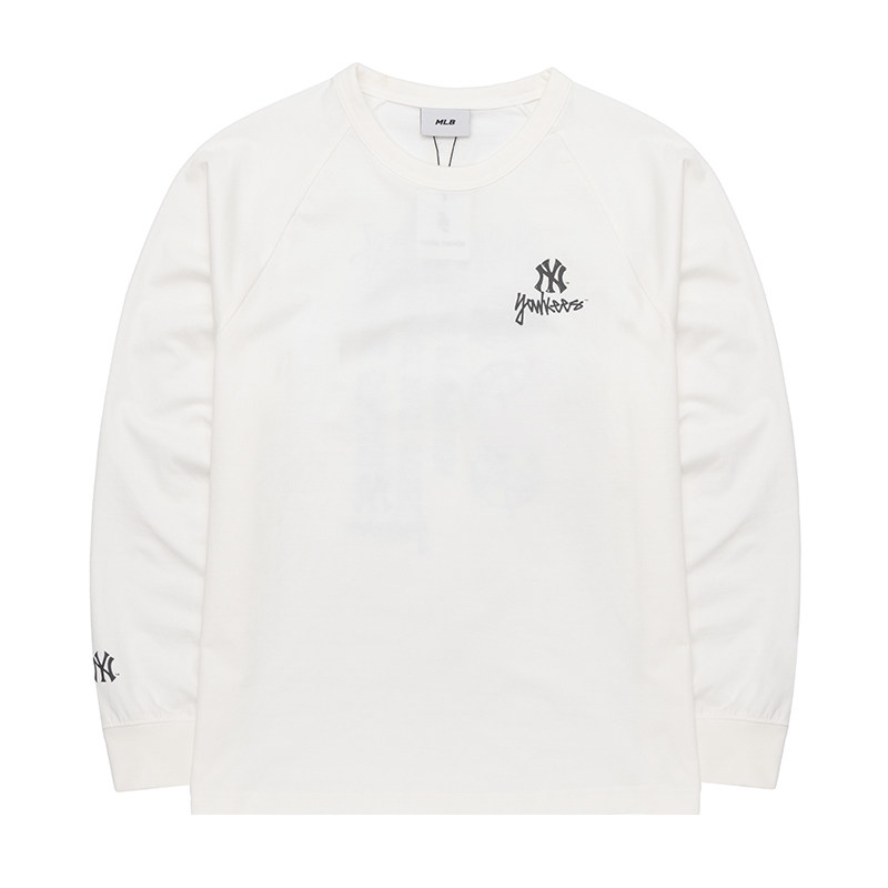 MLB官方宽松长袖T恤男女同款2026春季新款涂鸦背标运动上衣套头,运动服/休闲服装,运动卫衣/套头衫,淘宝优惠券,粉丝福利购,淘宝优惠卷