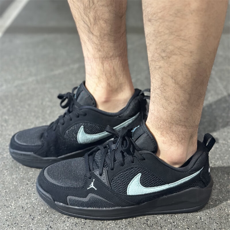 NIKE耐克Jordan男鞋休闲鞋低帮通勤运动鞋黑色板鞋透气HJ6777-002