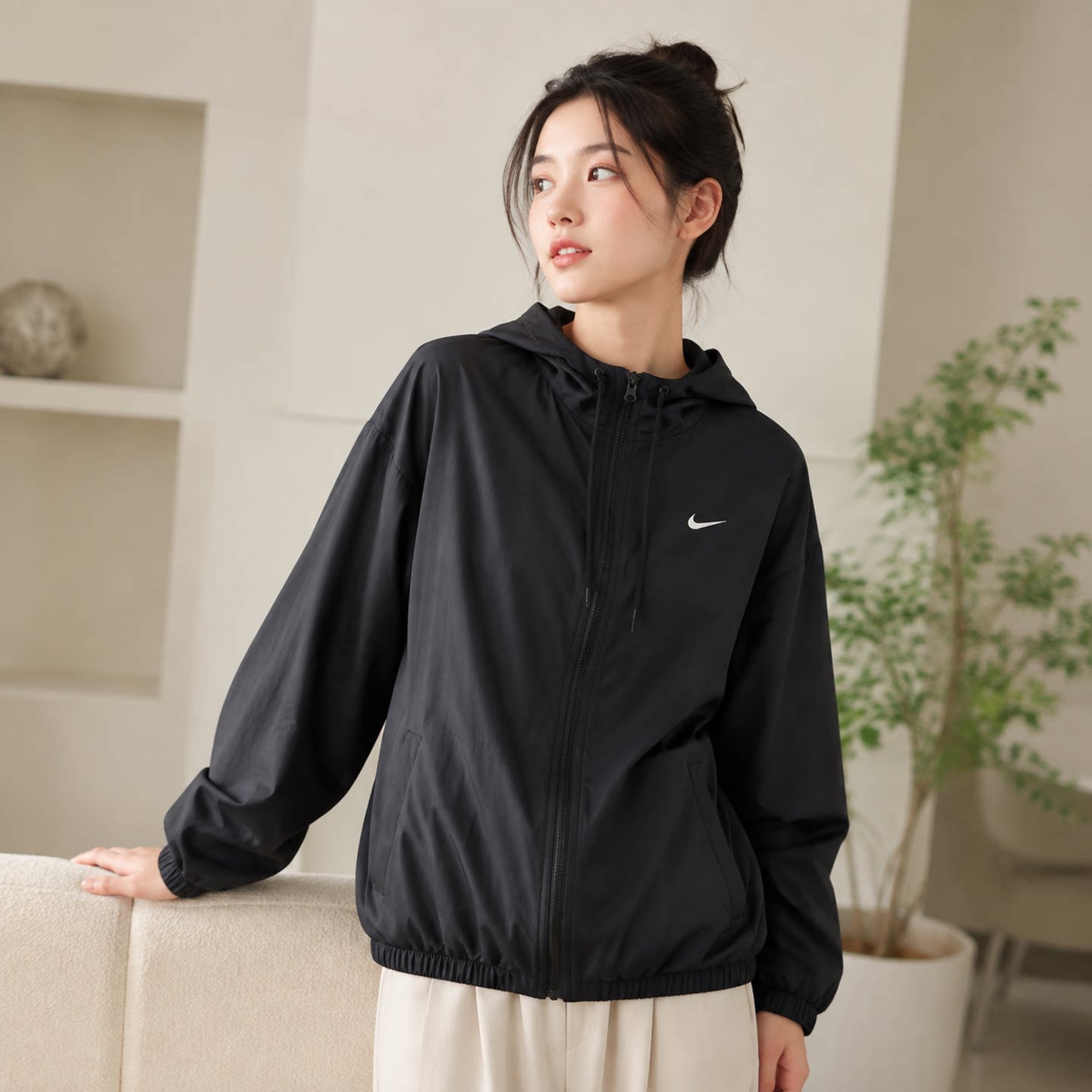 NIKE耐克女子运动服连帽夹克外套26秋季新款跑步健身衣IM8162-010