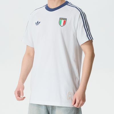 Adidas阿迪达斯男装短袖T恤26秋季新款圆领透气足球运动服KC6611