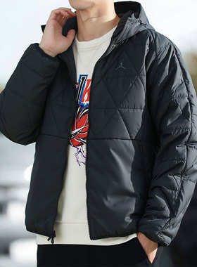 NIKE耐克短款棉服男装厚外套25冬季运动服休闲连帽保暖FZ3163-010