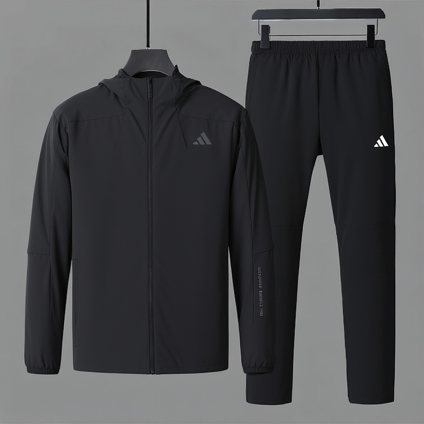 阿迪达斯男装梭织运动套装秋装25新款户外旅游外套长裤子健身训练