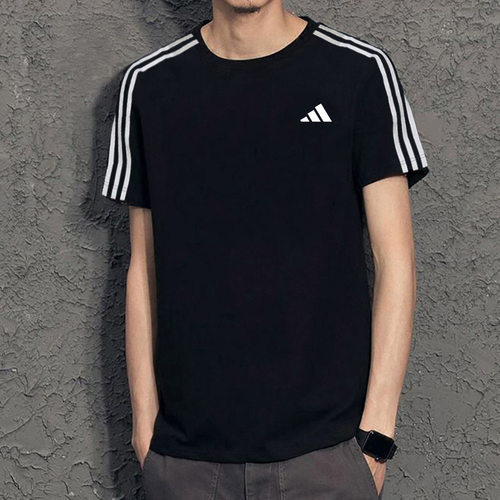 阿迪达斯训练短袖男装运动服速干