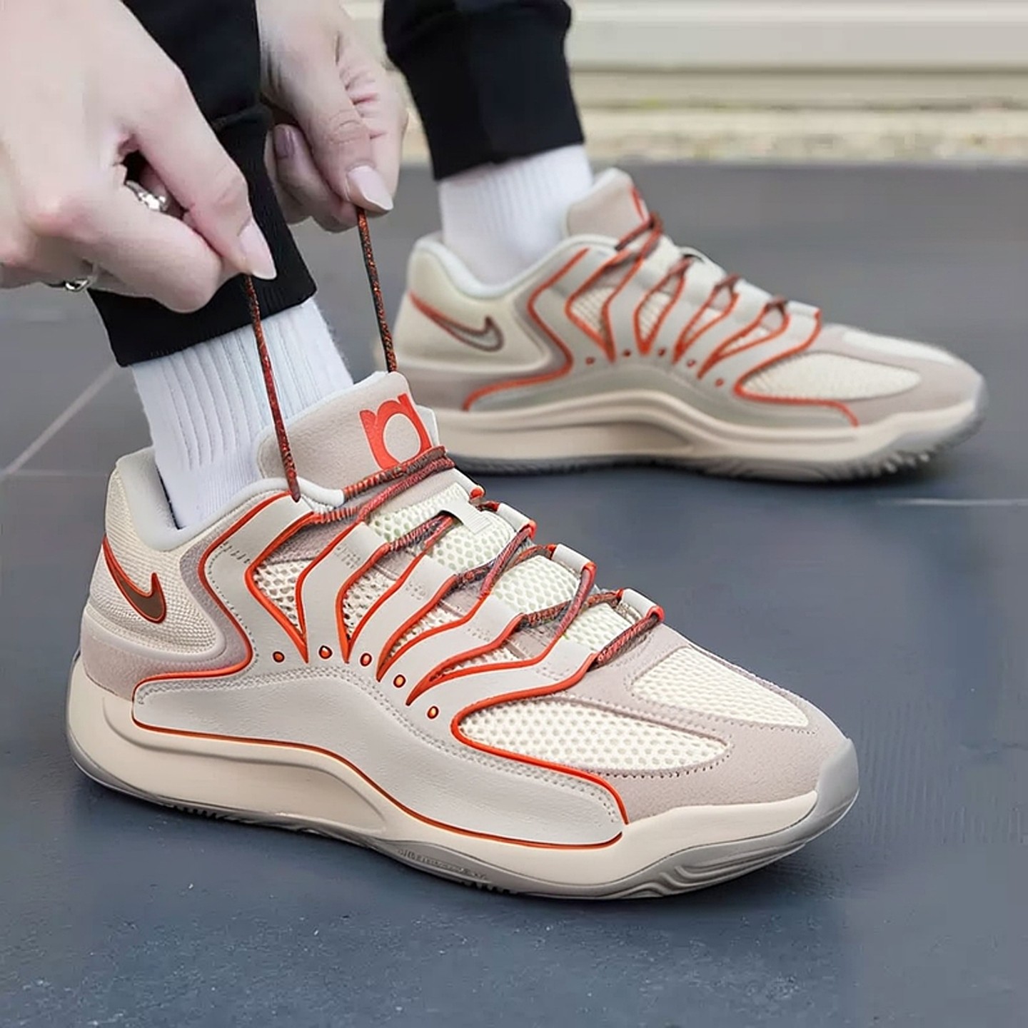 NIKE耐克男鞋健身训练鞋实战篮球鞋2025新款KD18缓震运动鞋HV1991