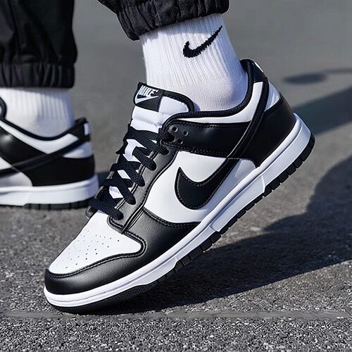 NIKE耐克男鞋春新款黑白熊猫DUNK LOW低帮运动休闲板鞋HF5441-100