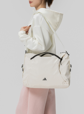 adidas阿迪达斯白色双肩包男包女包26新款休闲包便携背包KU1534