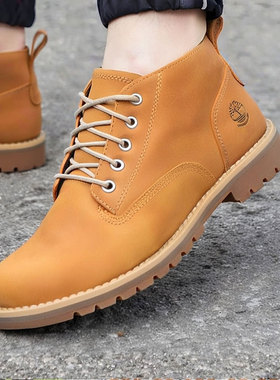Timberland添柏岚男鞋户外工装黄色靴子男鞋短靴运动休闲靴A2AKT