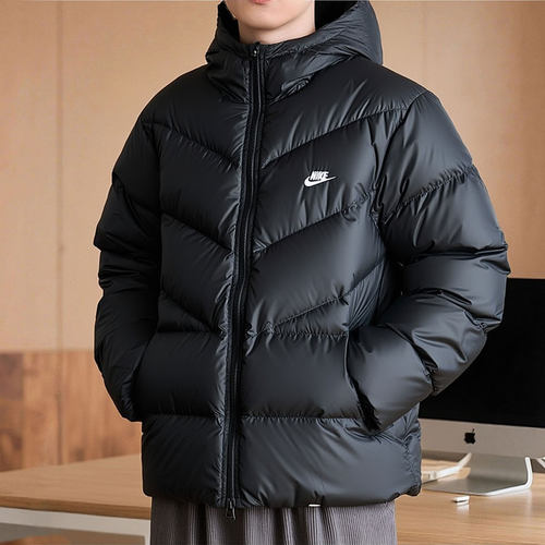 Nike耐克厚款羽绒服25冬季新款保暖外套男子运动装连帽上衣HQ7791