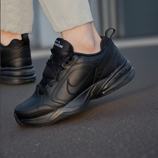 冬季 皮面老爹鞋 新款 缓震跑步休闲鞋 Nike耐克正品 男鞋 黑武士运动鞋