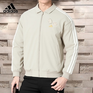 阿迪达斯三叶草新年款加绒保暖教练夹克男装2026春梭织外套KE4058