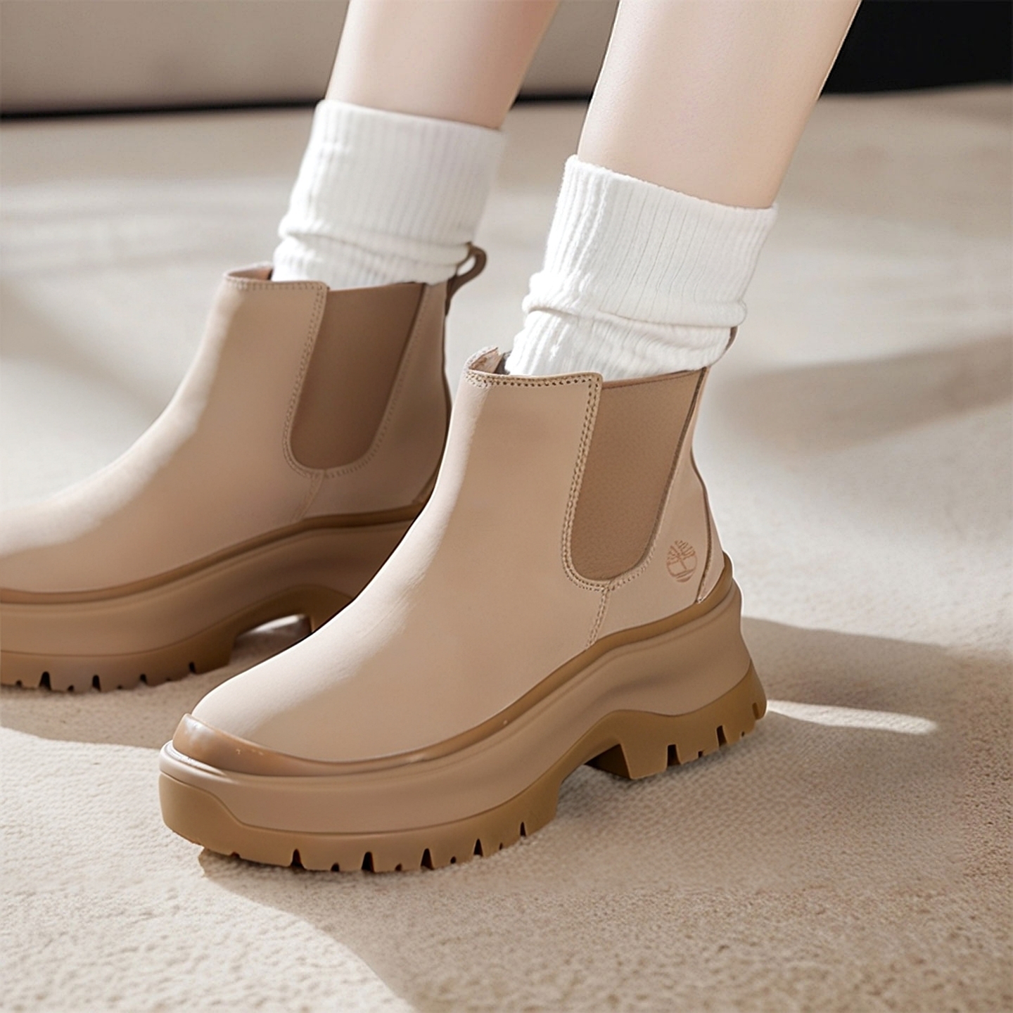 Timberland添柏岚官方女鞋切尔西靴防泼水户外旅游高帮靴子A28XM