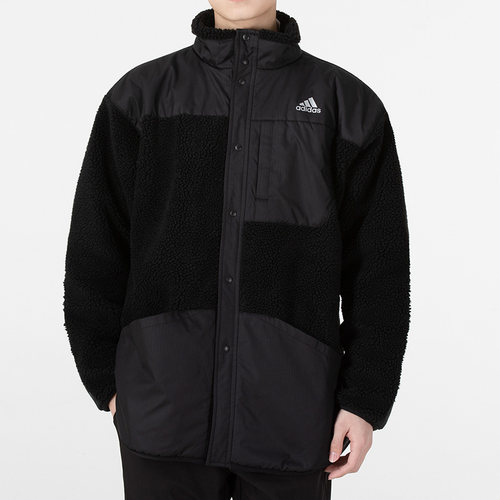 阿迪达斯官网羊羔绒两面穿外套