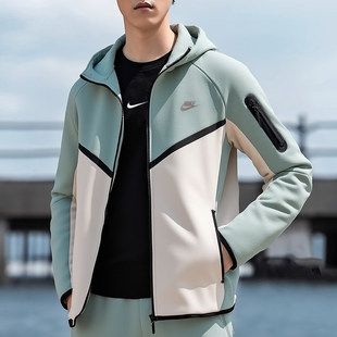 NIKE耐克外套男款春装新款拼色连帽衫旅游户外夹克休闲连帽运动服