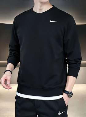 NIKE耐克圆领卫衣男装秋季新款休闲长袖上衣运动服套头衫潮IB8825