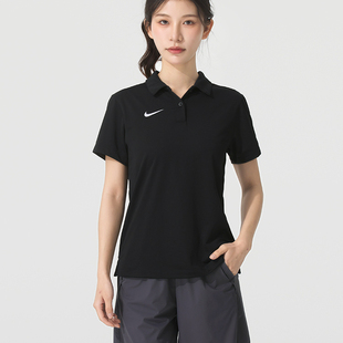 短袖 25夏季 NIKE耐克女装 POLO衫 010 新款 针织透气T恤IB8748