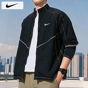 Nike耐克外套男2026春季 010 训练跑步运动拼接宽松立领夹克IF2029