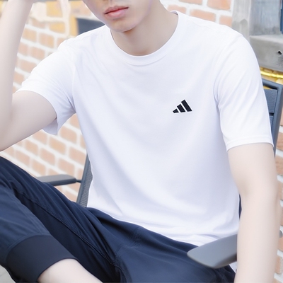 Adidas阿迪达斯男装短袖T恤26春季新款休闲跑步宽松运动服KU8713