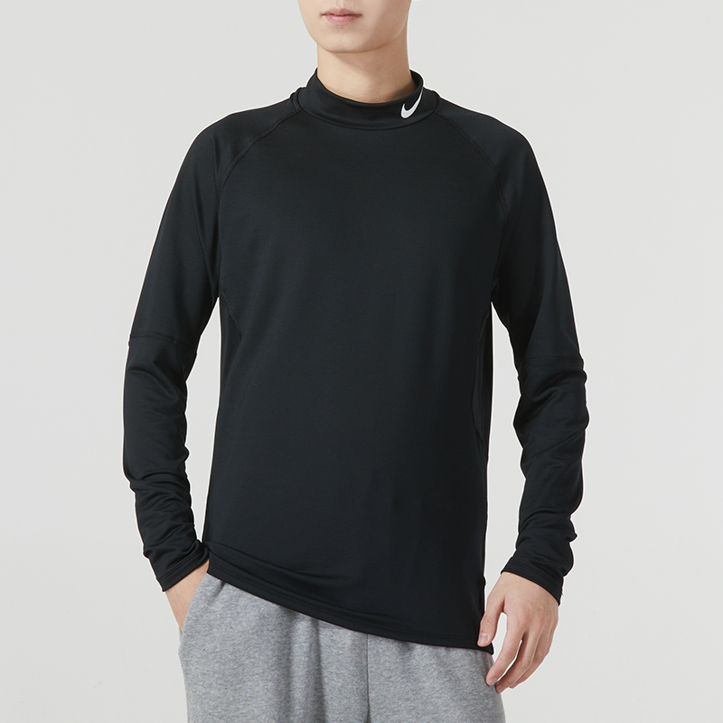 耐克男子冬季健身训练服新款透气休闲T恤紧身运动服FB8516-010