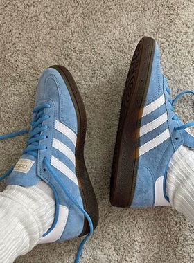 阿迪达斯三叶草男女鞋HANDBALL SPEZIAL经典运动板鞋T头鞋BD7632