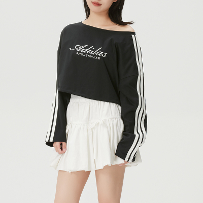 Adidas阿迪达斯女子长袖T恤26夏季新款跑步健身训练运动服KX8923