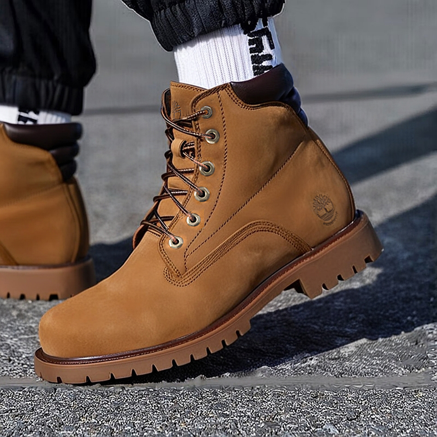 添柏岚官方男鞋大黄靴秋冬户外徒步防泼水皮鞋复古马丁靴A2E9D