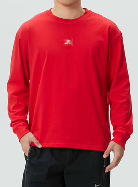 NIKE耐克长袖T恤上衣26春季新年款红色运动服打底休闲IO9761-613
