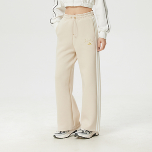 adidas阿迪达斯女裤针织长裤子26春季新款运动裤宽松休闲裤KH2703