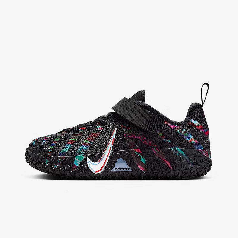 耐克NIKE儿童篮球鞋 新款训练运动鞋魔术贴休闲鞋IF1796-001