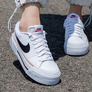 Lift厚底低帮休闲运动板鞋 Nike耐克女鞋 Court Legacy 100 DM7590