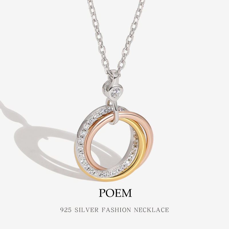 POEMS925纯银项链女小众设计