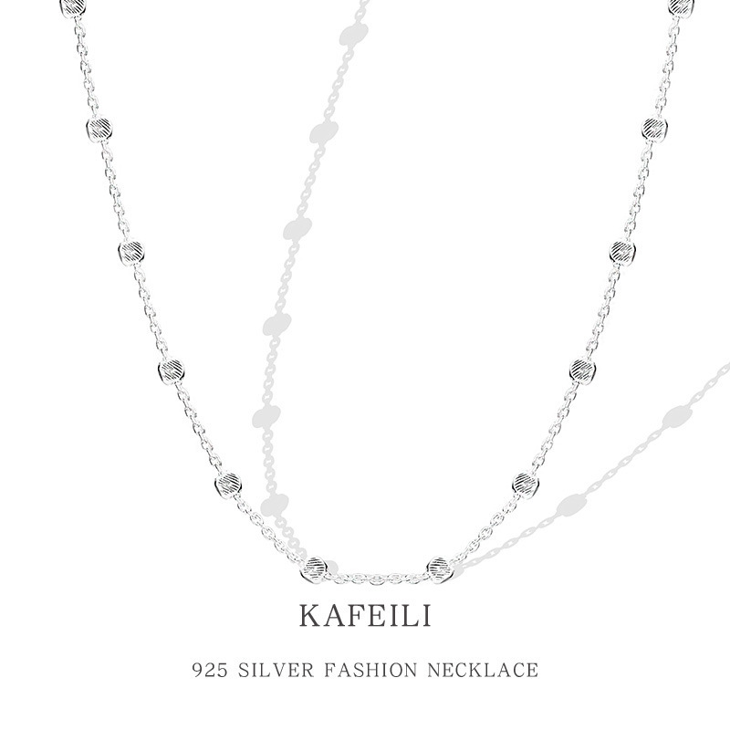 POEM纯银项链女个性颈链