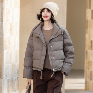 某鸭羽绒服女短款 休闲百搭羽绒服892F12 90白鸭绒时尚