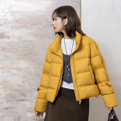 立领90白鸭绒女羽绒服