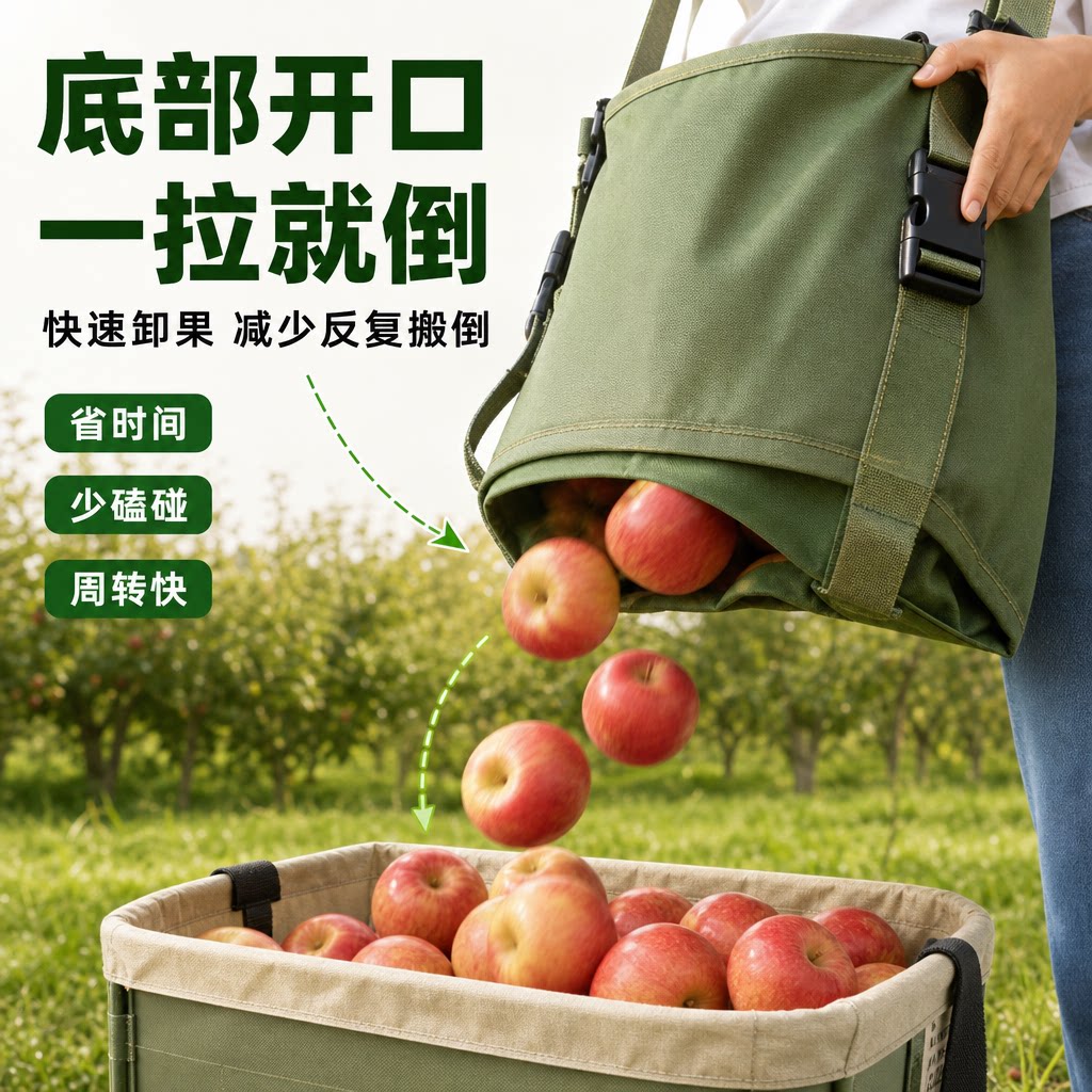 水果采摘专用包苹果果园猕猴桃高空摘果神器采果袋摘苹果橘子梨子