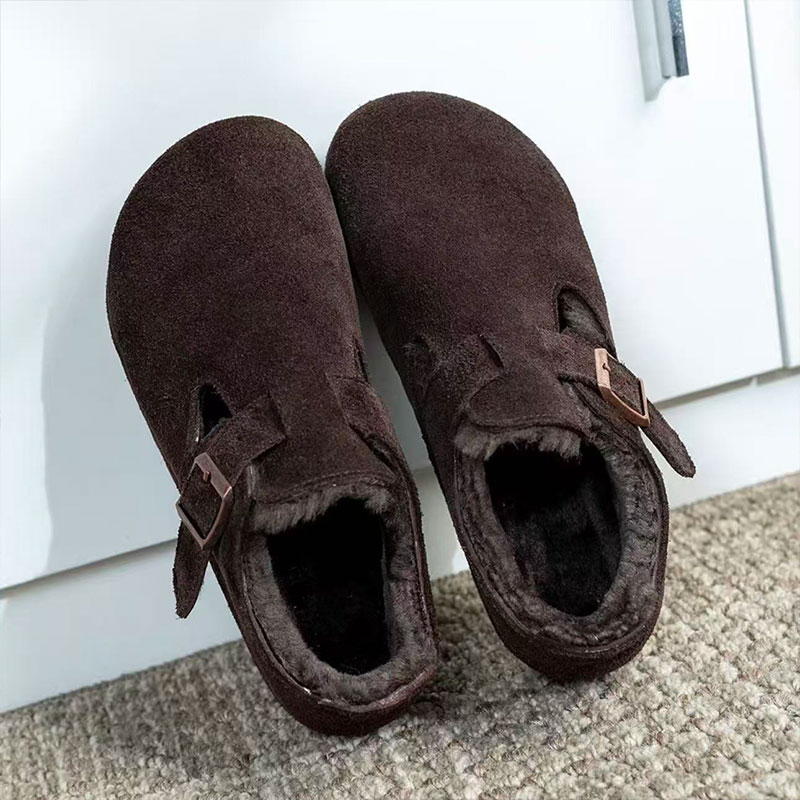 【牛皮版】勃肯鞋女冬季新款加绒