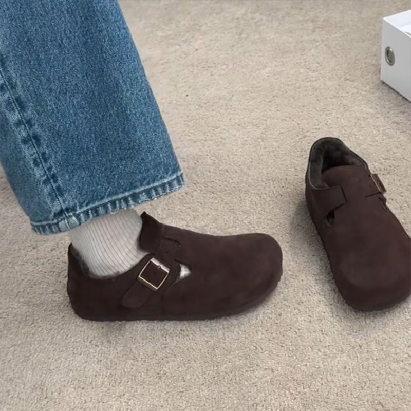 【牛皮版】勃肯鞋女厚底增高防滑