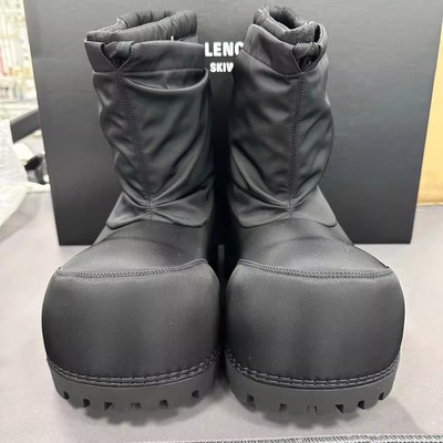 拉长腿部线条的巴黎大头雪地靴