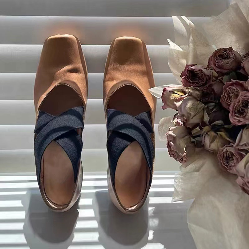 【牛货复刻一比一】方头芭蕾鞋